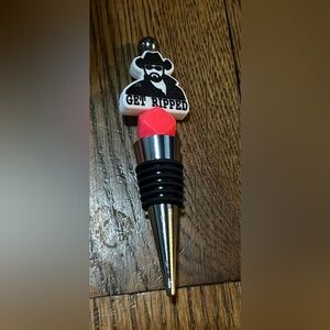 New Yellowstone Rip Wheeler Cowboy Wine Bottle Stopper with Red Accent Bead